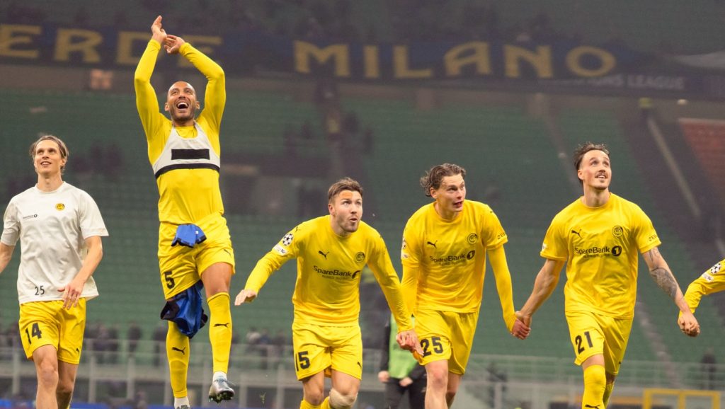 Bodo Glimt Celebration vs Inter Milan in the UEFA Champions League