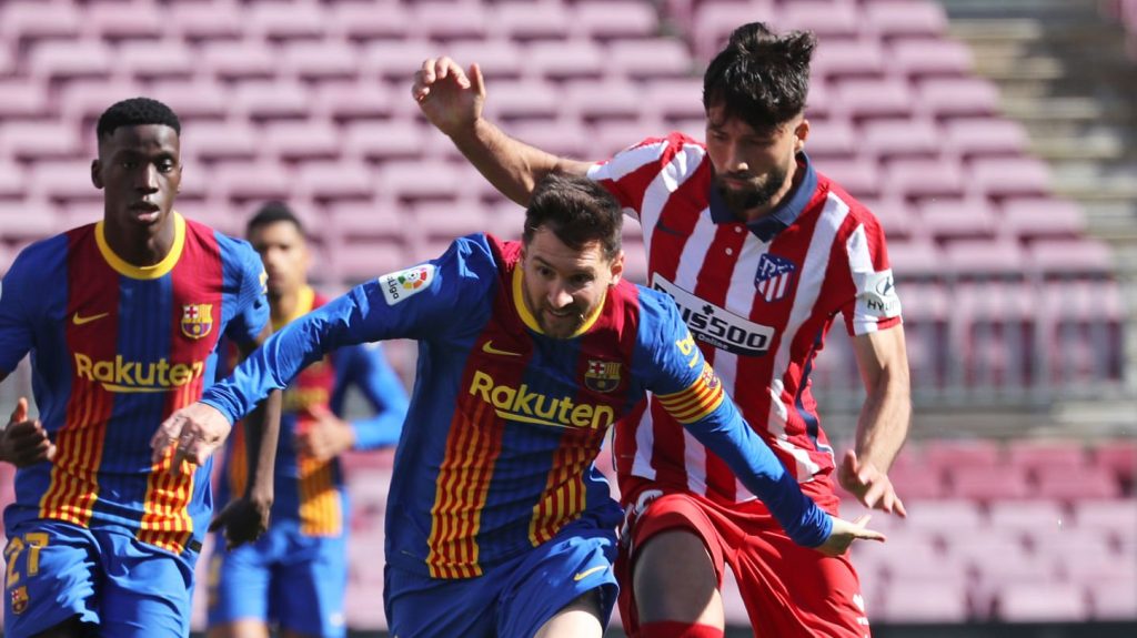 Lionel Messi Barcelona Lucas Torreira Atletico Madrid La Liga 2021