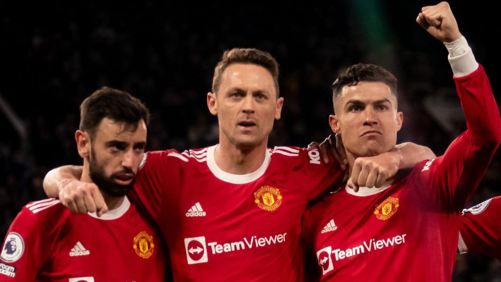 Nemanja Matic Bruno Fernandes Cristiano Ronaldo Manchester United 2022