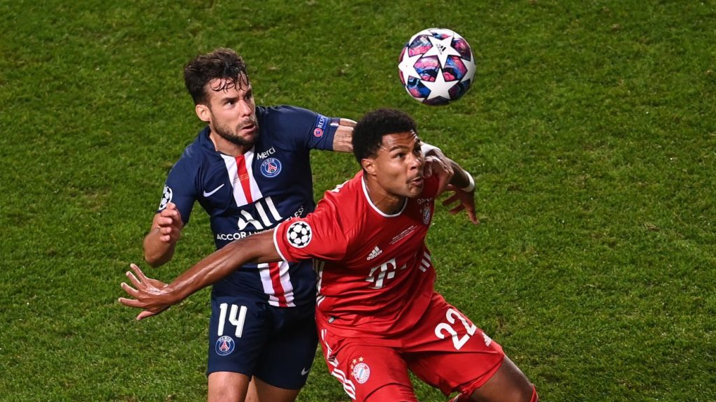 Serge Gnabry FC Bayern Munich Juan Bernat PSG UEFA Champions League Final 2020