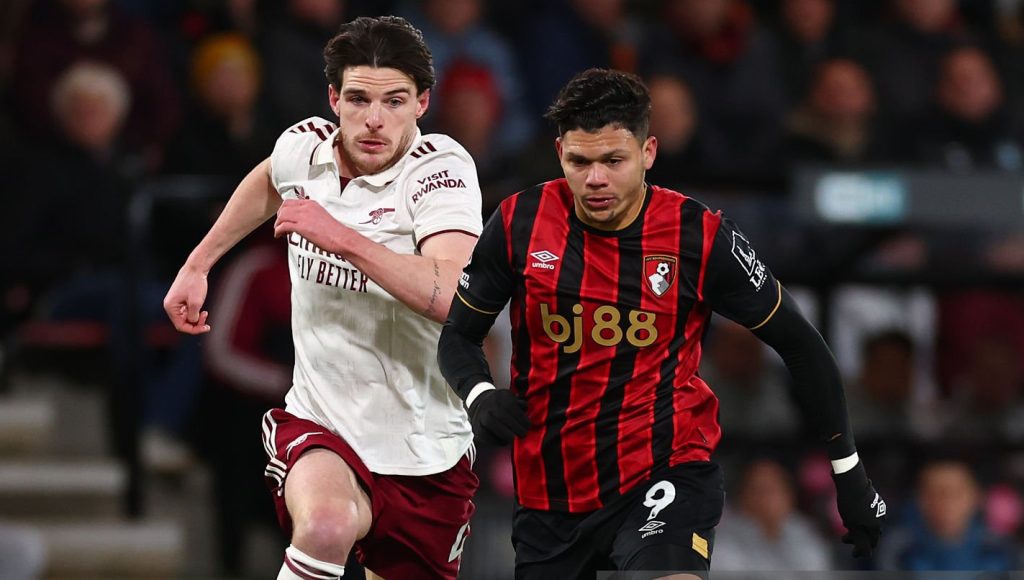 Arsenal vs Bournemouth Evanilson Declan Rice