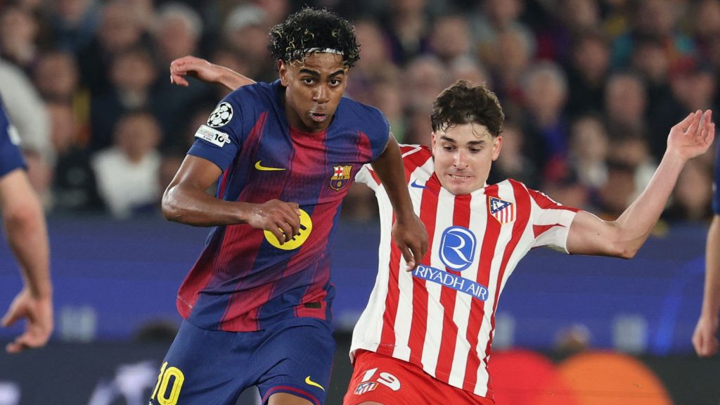 Lamine Yamal Julian Alvarez Atletico Madrid vs Barcelona