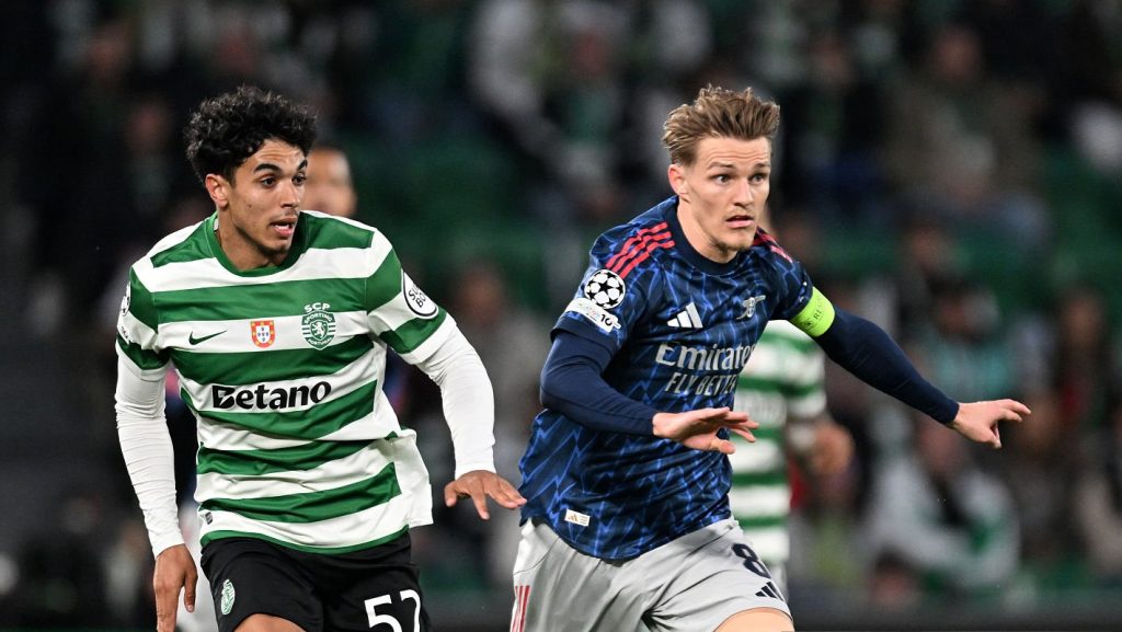 Joao Simoes Sporting CP Martin Odegaard Arsenal Champions League 2025 2026