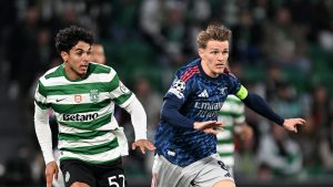 Joao Simoes Sporting CP Martin Odegaard Arsenal Champions League 2025 2026