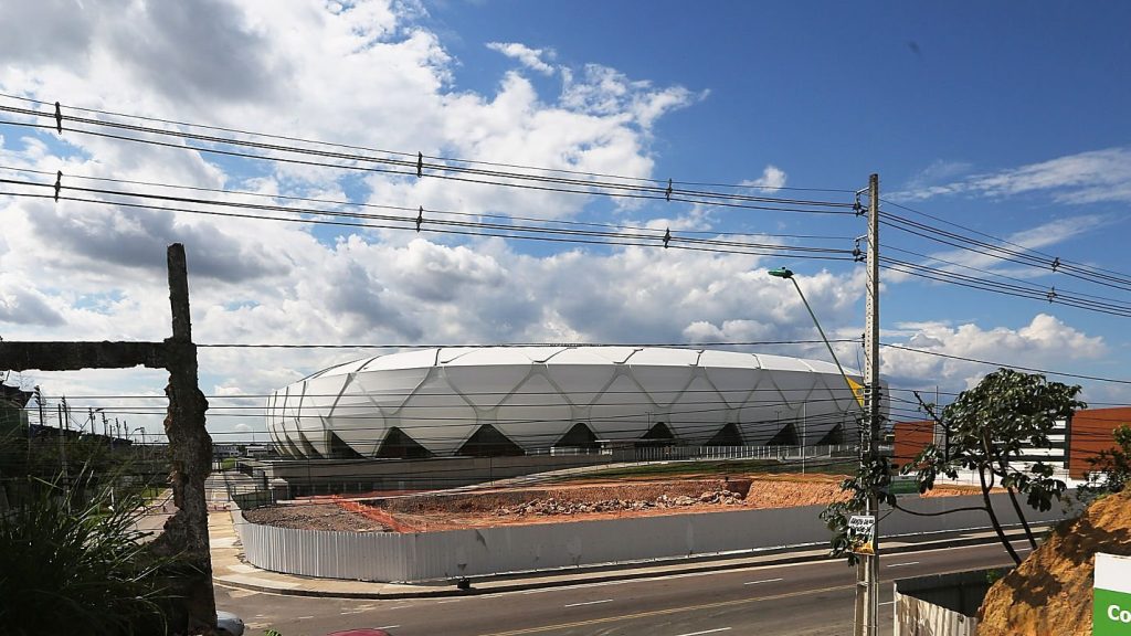 Arena de Amazonia in Manaus, constructed for $300 million as one of the host sites for the 2014 FIFA World Cup.