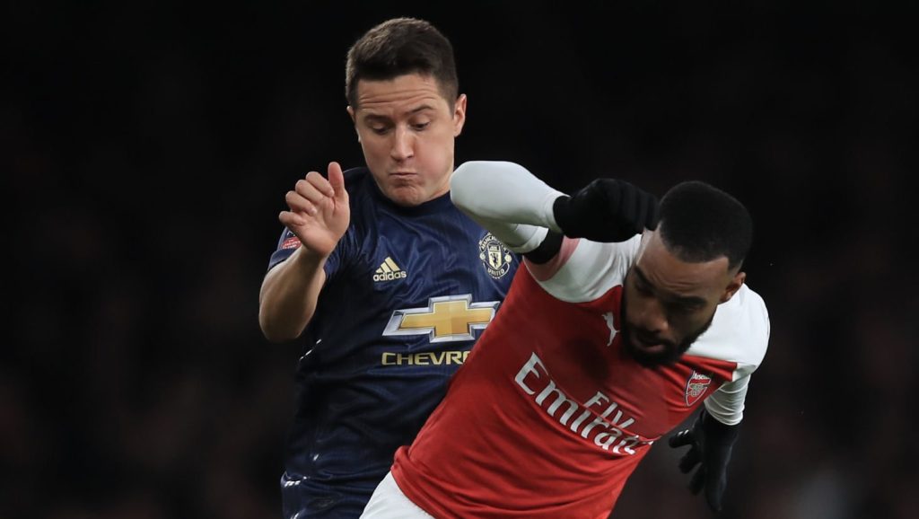 Alexandre Lacazette Arsenal Ander Herrera Manchester United 2019