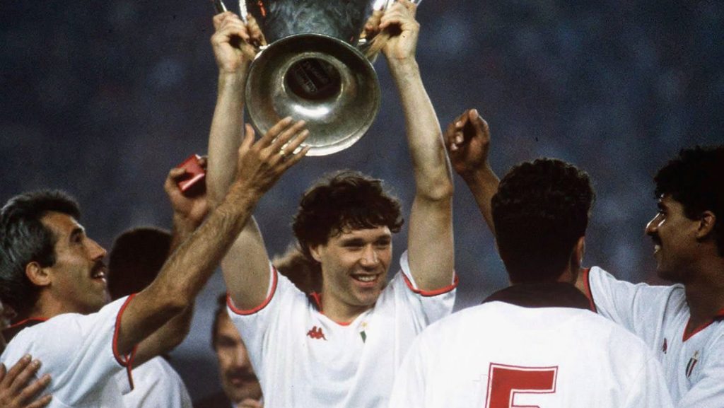 Marco Van Basten AC Milan Champions League Final match between AC Milan and Benfica 1990