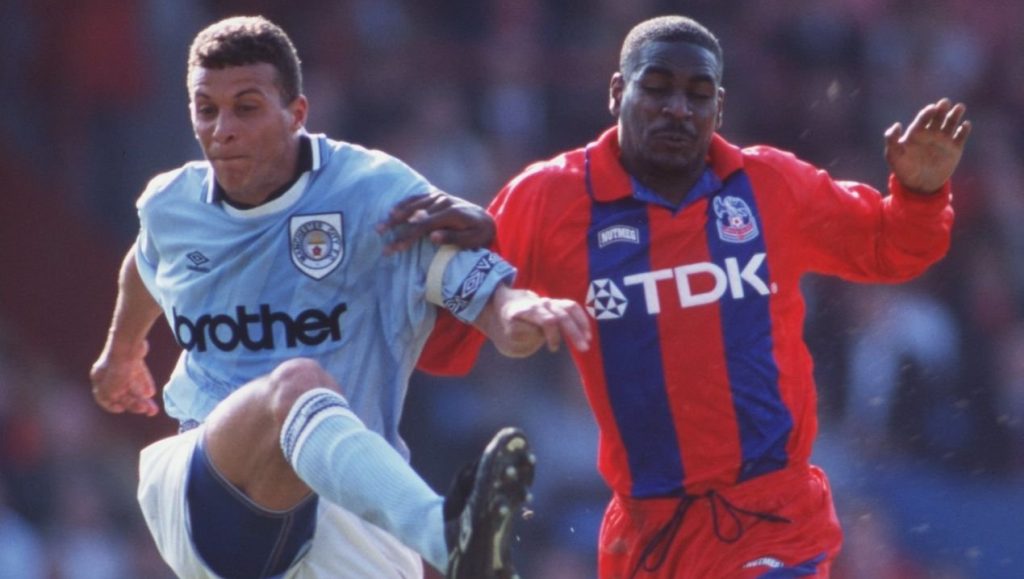 KEITH CURLE MANCHESTER CITY BRUCE DYER CRYSTAL PALACE Premier League 1995