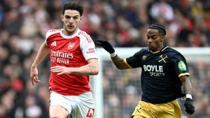 Declan Rice Arsenal Crysencio Summerville West Ham United 2025