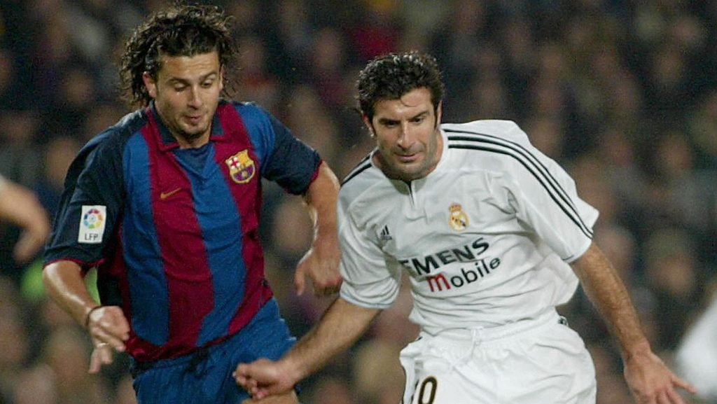 Real Madrid Luis Figo Barcelona Thiago Motta 2003