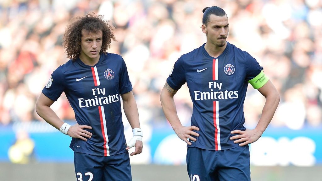 Zlatan Ibrahimovic David Luiz PSG 2015