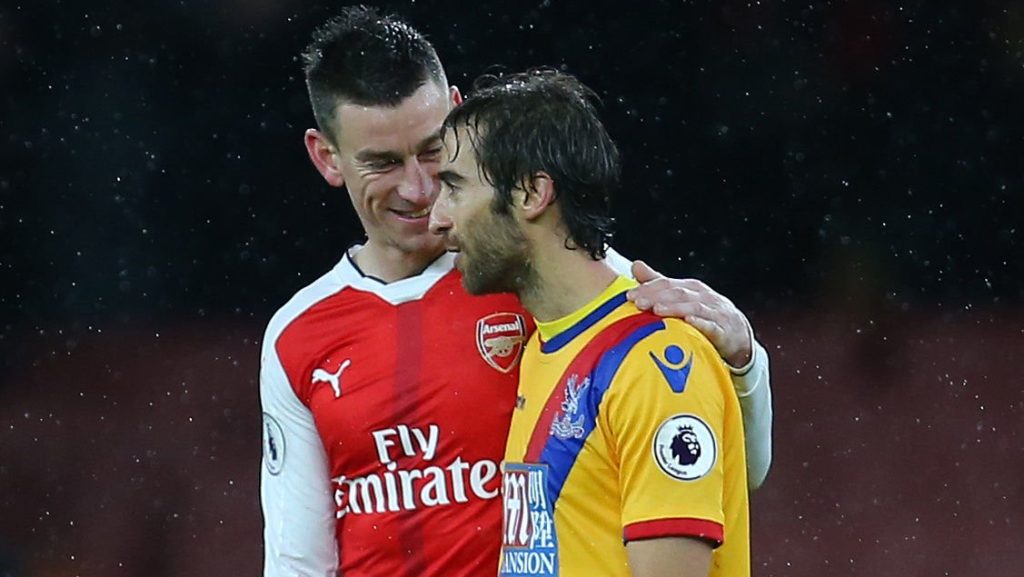 Laurent Koscielny Arsenal Mathieu Flamini Crystal Palace after the Premier League 2017