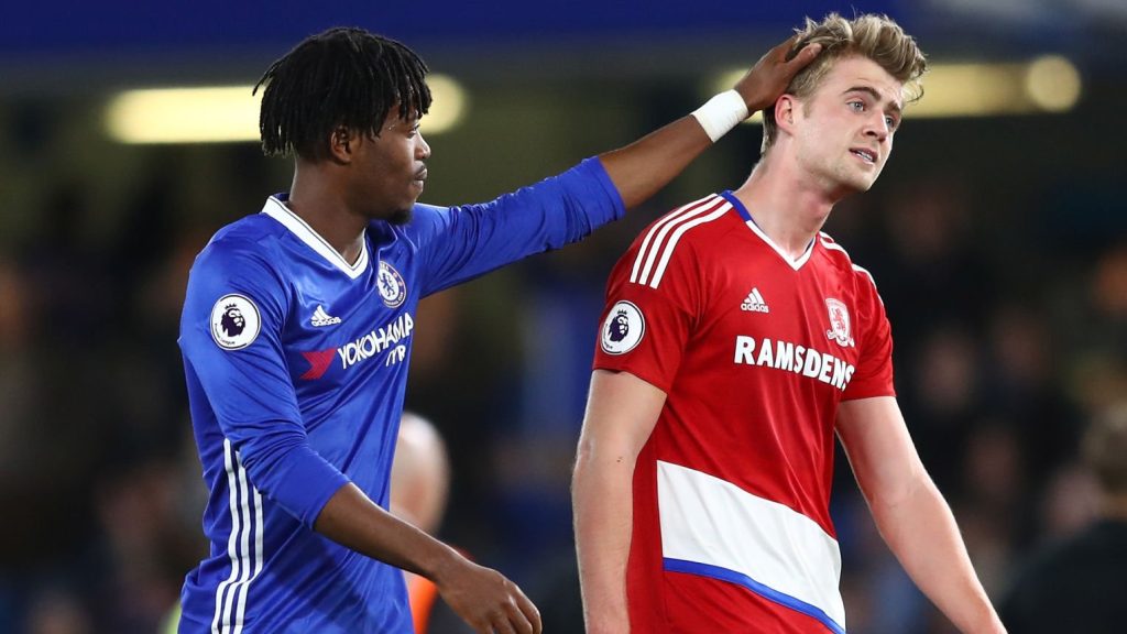 Nathaniel Chalobah Chelsea Patrick Bamford Middlesbrough 2017