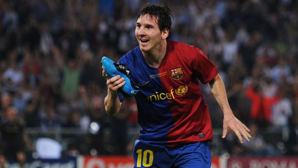Lionel Messi Barcelona UEFA Champions League Final match between Barcelona and Manchester United 2009