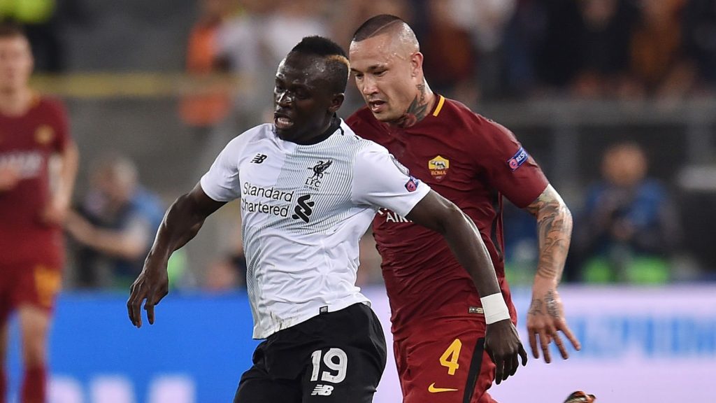 Sadio Mane Liverpool Radja Nainggolan Roma 2018