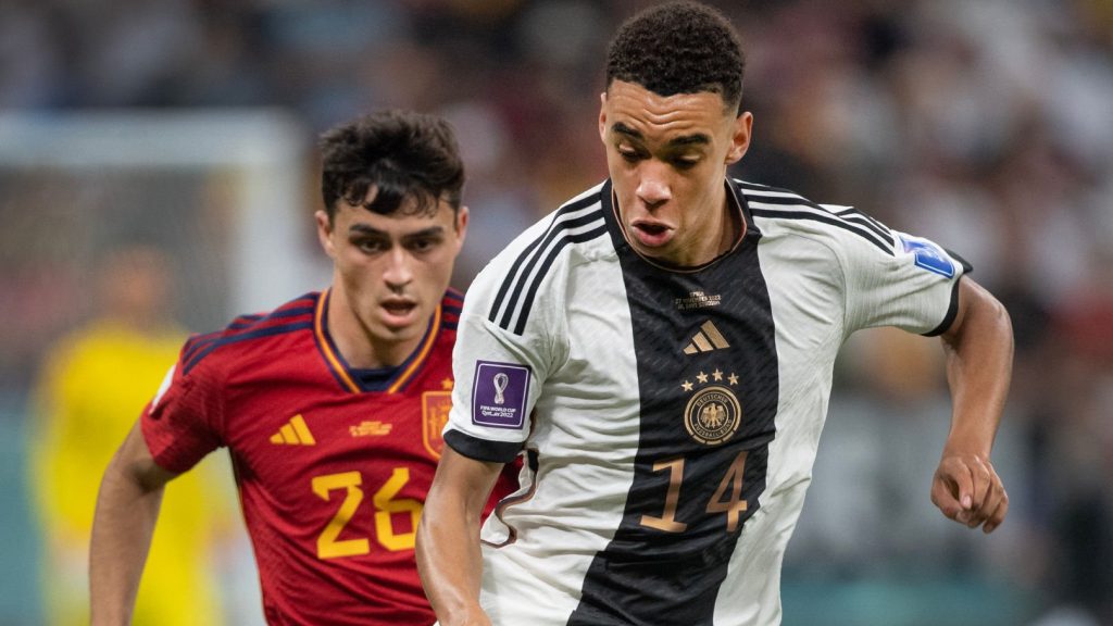 Jamal Musiala Germany Pedri Spain World Cup 2022 Group E