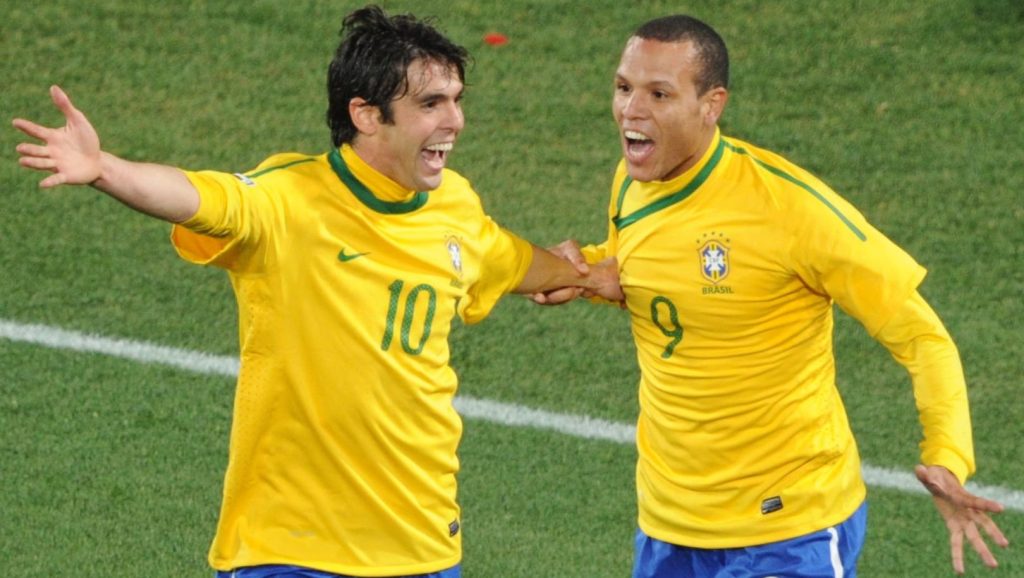 Luis Fabiano Brazil Kaka 2010 World Cup