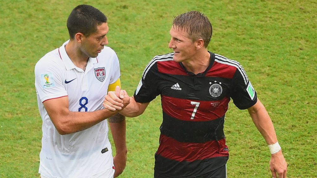 Clint Dempsey United States Bastian Schweinsteiger Germany 2014 FIFA World Cup
