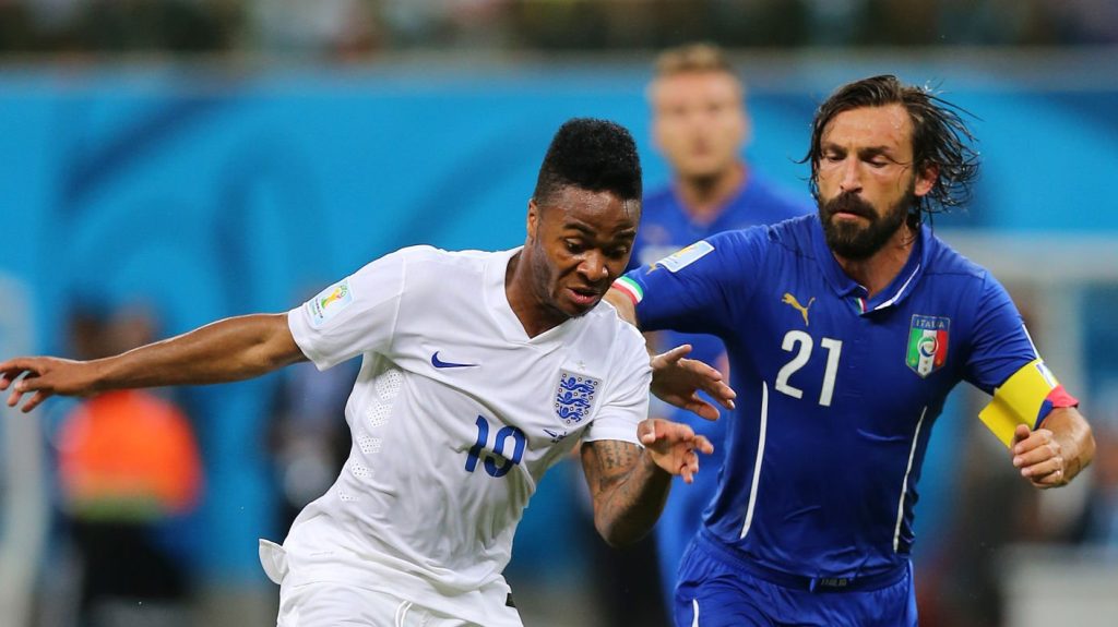 Raheem Sterling England Andrea Pirlo Italy