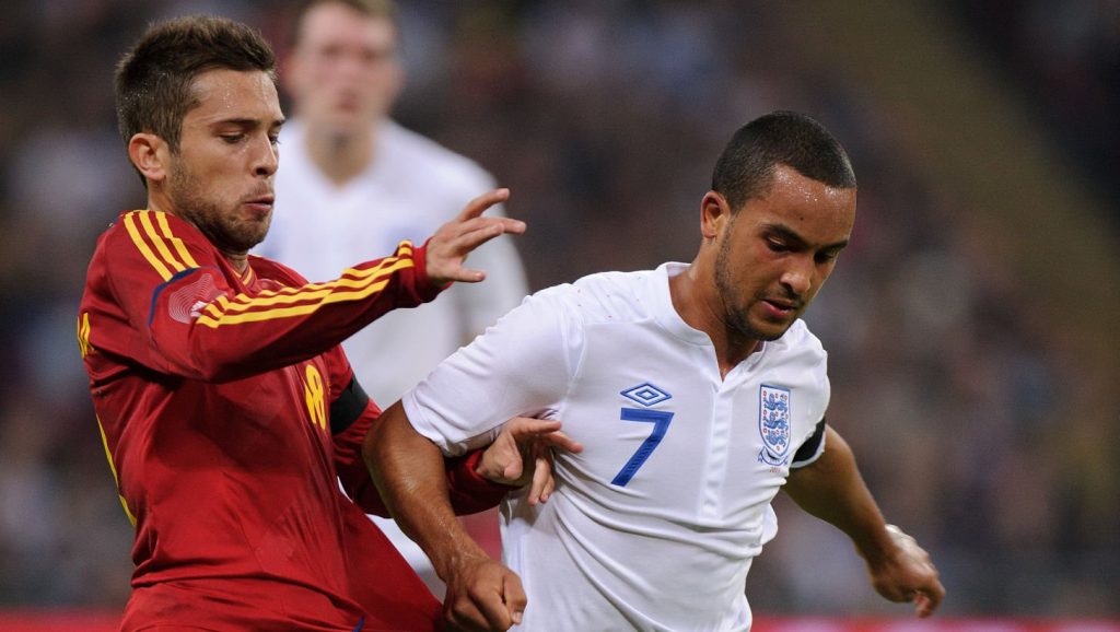 Jordi Alba Spain Theo Walcott England