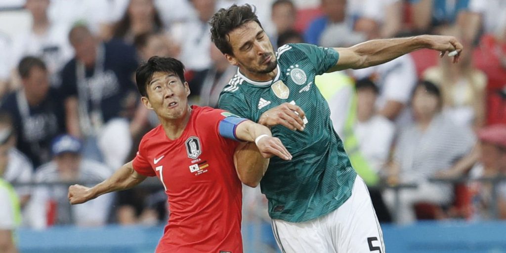 Son Heung Min South Korea Mats Hummels Germany World Cup 2018