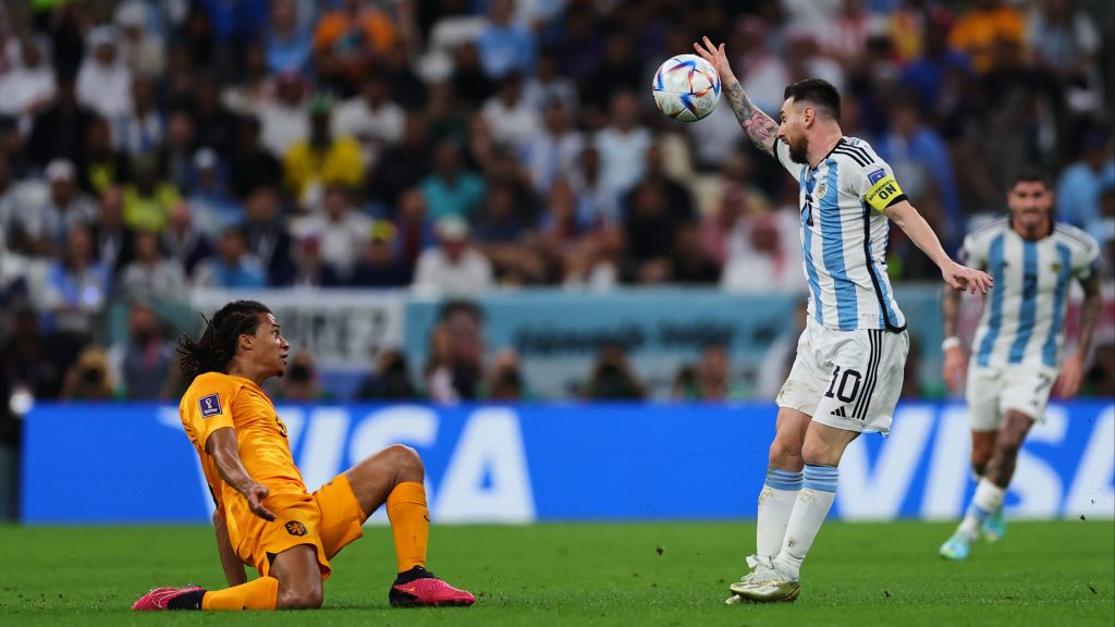 Lionel Messi Nathan Ake World Cup 2022 Netherlands Argentina