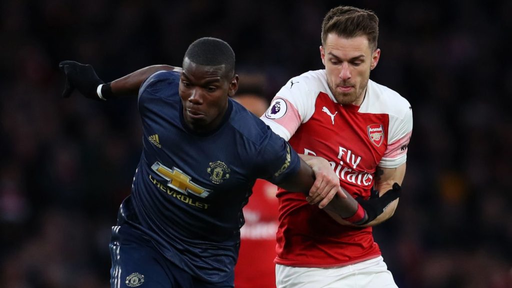Paul Pogba Manchester United Aaron Ramsey Arsenal Premier League 2019