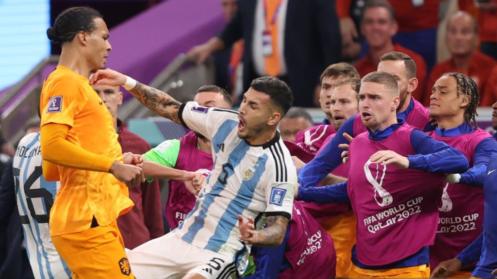 Virgil Van Dijk Netherlands Leandro Paredes Argentina FIFA World Cup Qatar 2022 quarter final match