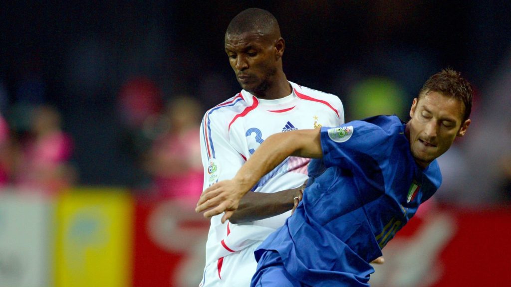Eric Abidal France Francesco Totti Italy FIFA World Cup Final Match 2006 match between Italy and France