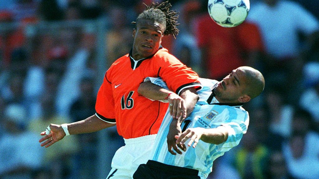 Edgar Davids Netherlands Juan Veron Argentina World Cup Finals 1998 Quarter Final