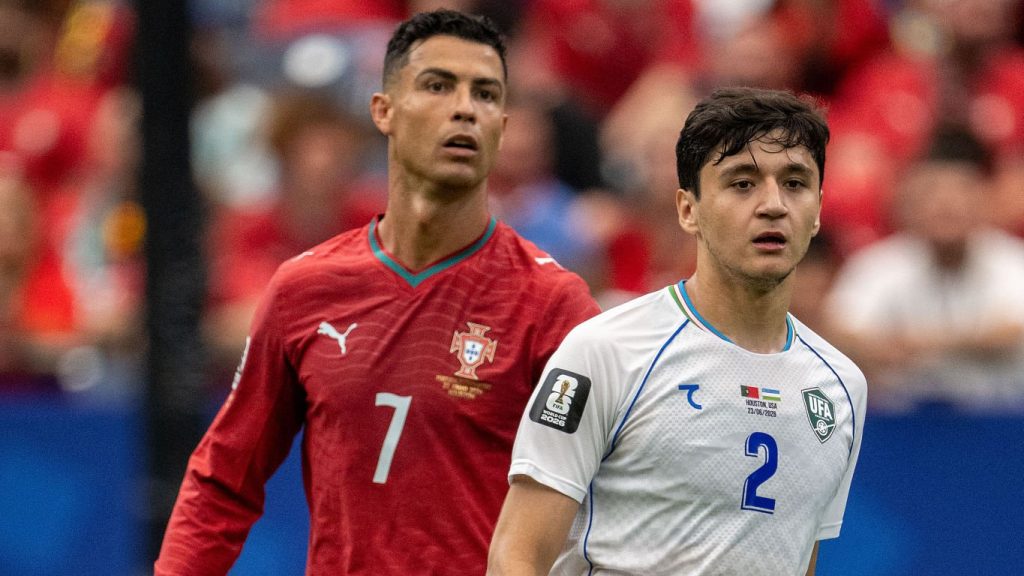 Abdukodir Khusanov Uzbekistan Cristiano Ronaldo Portugal FIFA World Cup 2026 Group K