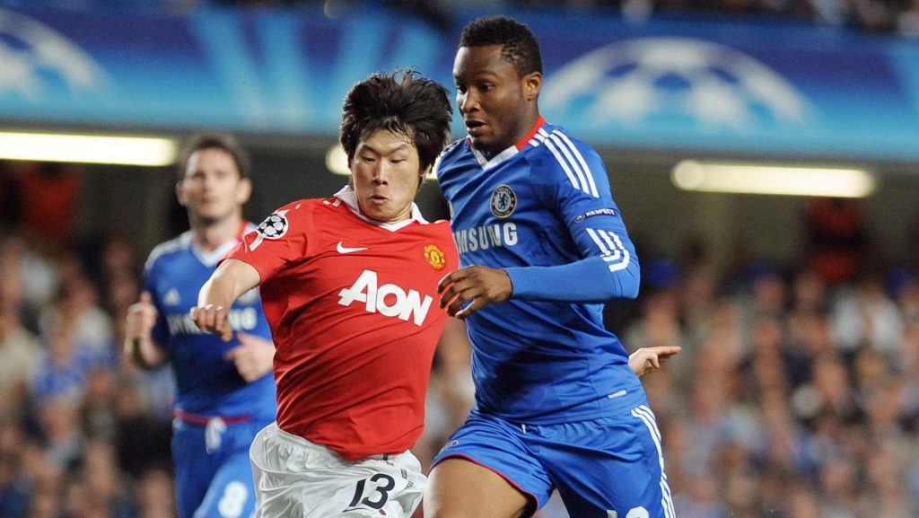 John Obi Mikel Chelsea Ji-Sung Park Manchester United UEFA Champions League quarter final 2011