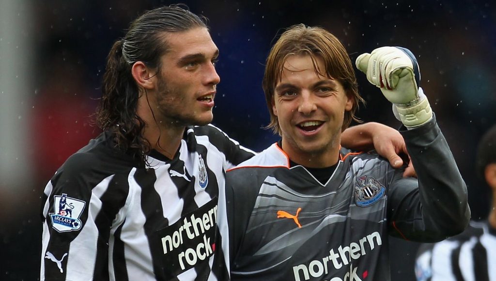 Andy Carroll Tim Krul Newcastle United 2010