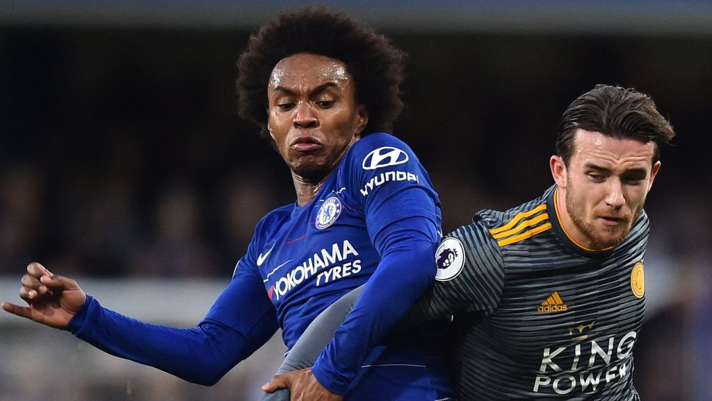 Willian Ben Chilwell Premier League Chelsea Leicester City 2018