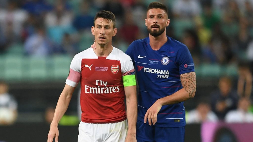 Laurent Koscielny Arsenal Olivier Giroud Chelsea UEFA Europa League Final 2019