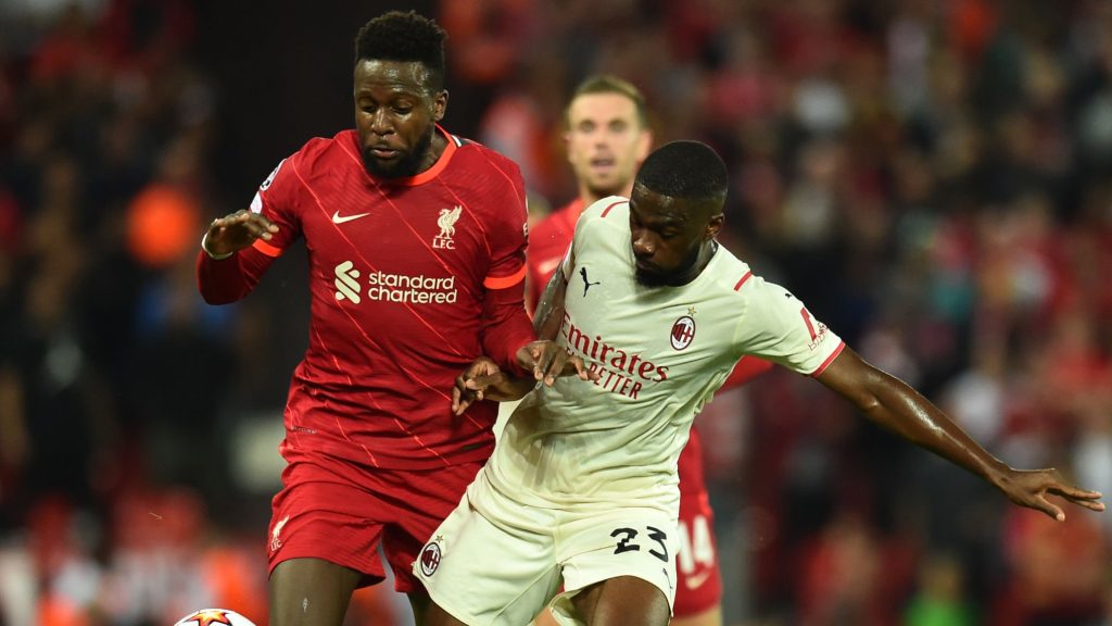 Divock Origi Liverpool Tomori Milan UEFA Champions League group B 2021