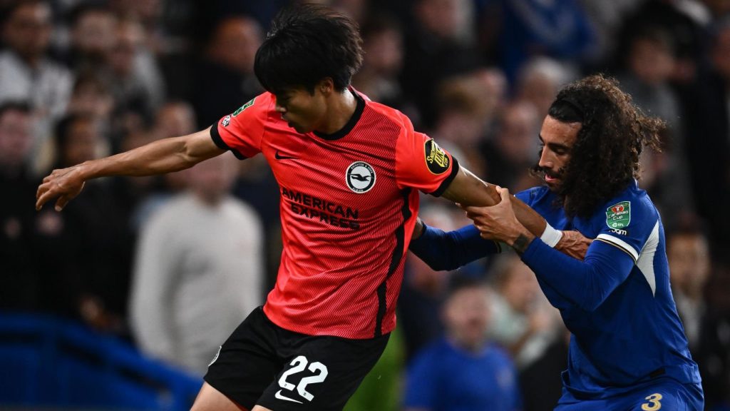 Kaoru Mitoma Brighton Hove Albion Marc Cucurella Chelsea 2023