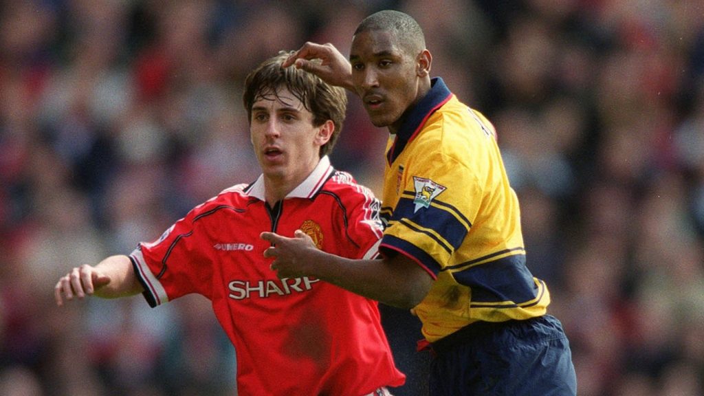 Gary Neville Manchester United Nicolas Anelka Arsenal 1999