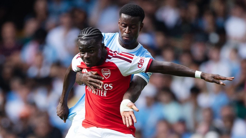 Bukayo Saka Arsenal Marc Guehi Manchester City 2026 FA Community Shield
