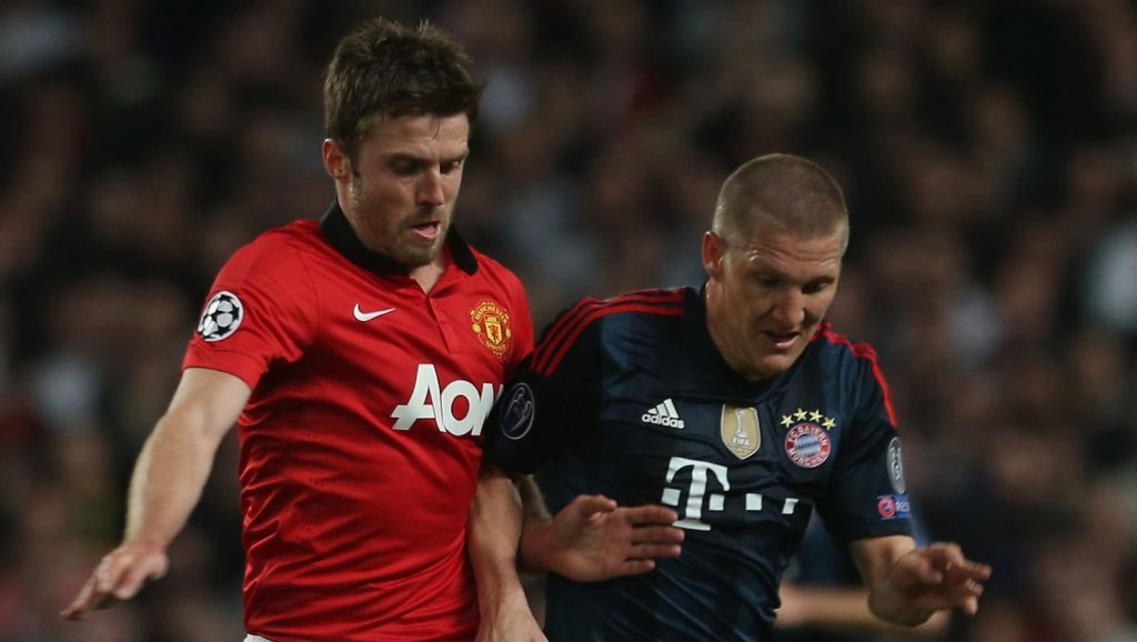Michael Carrick Manchester United Bastian Schweinsteiger Bayern Munich UEFA Champions League 2014