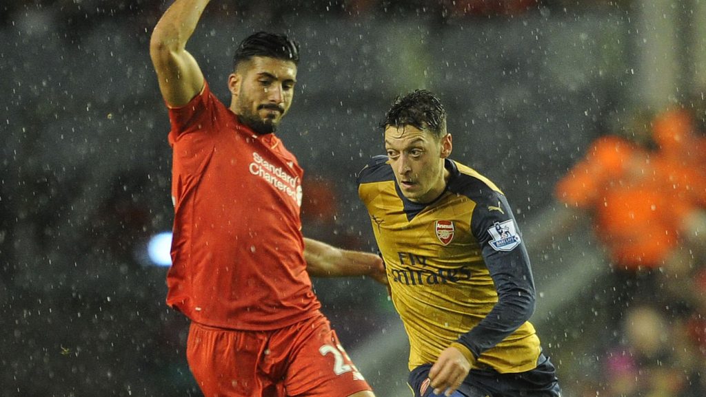 Mesut Ozil Arsenal Emre Can Liverpool Premier League 2016