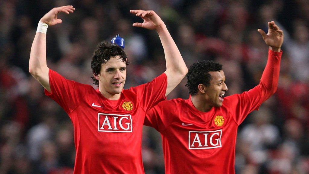 Owen Hargreaves Nani Manchester United 2008