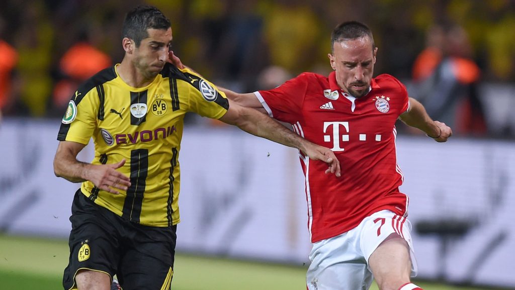 Bayern Munich Borussia DortmundHenrikh Mkhitaryan Franck Ribery 2016