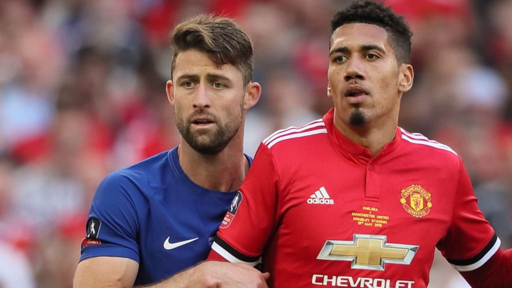 Gary Cahill Chelsea Chris Smalling Manchester United FA Cup 2018