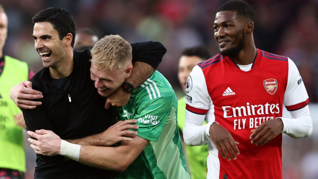 Mikel Arteta Arsenal Aaron Ramsdale Ainsley Maitland-Niles Premier League 2021